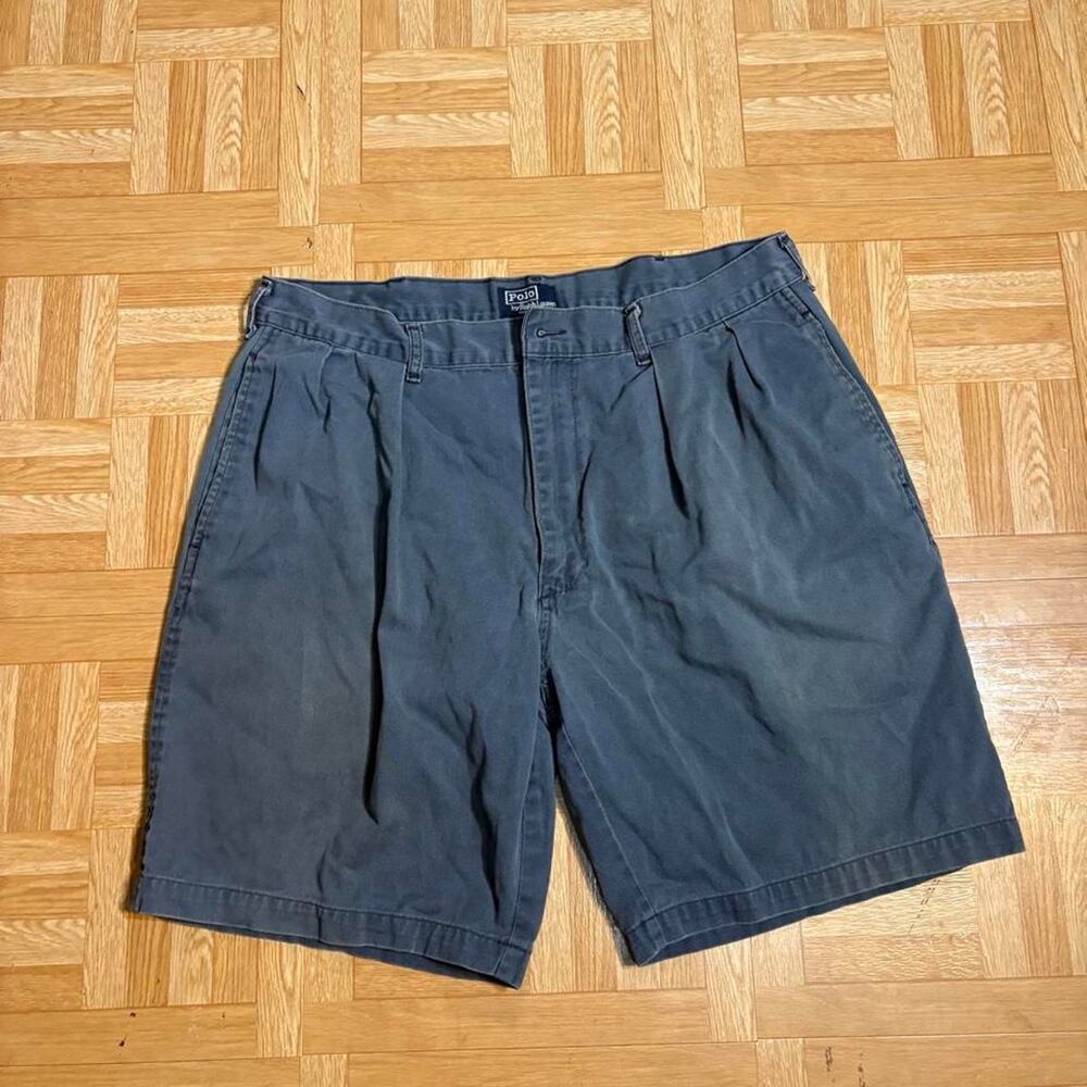 Vintage 90s super rare  Polo Ralph Lauren Navy Blue Pleated Shorts